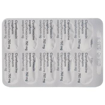 Ciprofloxacin axapharm Filmtabl 750 mg 20 pcs