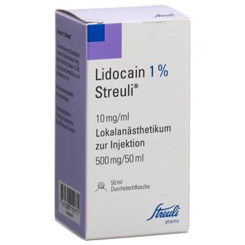 Lidocain Streuli 1% Inj L&ouml;s 500 mg/50ml (vials) Dur