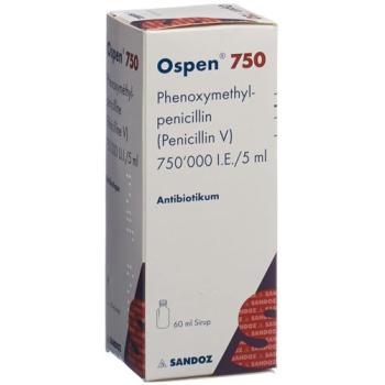 Ospen 750 syrup 750000 IU/5ml bottle 60 ml