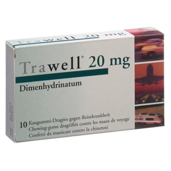 Trawell Chewing Gum Drag&eacute;es 20 mg 10 pcs