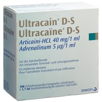 Ultracain D-S Inj L&ouml;s 100 Amp 1.7 ml