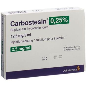 Carbostesin Inj Loes 0.25% 5amp 5ml