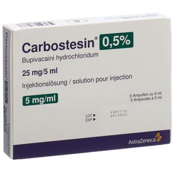 Carbostesin Inj Loes 0.5% 5amp 5ml