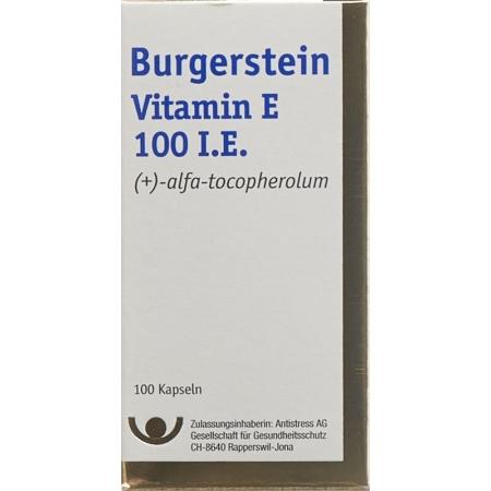 Burgerstein Vitamin E Capsules 100 IU Ds 100 pieces - PrimeCare Global