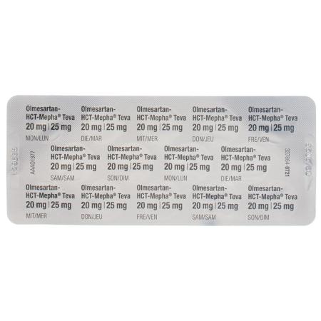 OLMESARTAN HCT Mepha Teva 20mg/25mg - PrimeCare Global