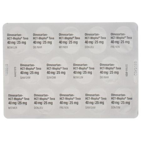 Olmesartan-HCT-Mepha Teva Filmtabl 40mg/25mg 98 pcs - PrimeCare Global