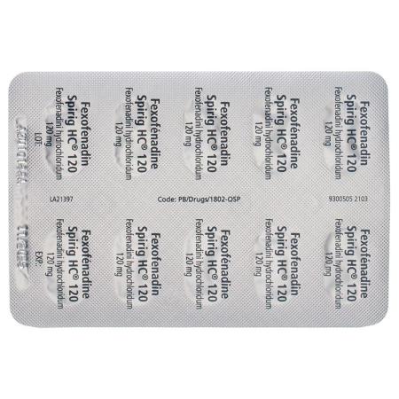 FEXOFENADIN Spirig HC Filmtabl 120 mg - PrimeCare Global