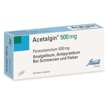 ACETALGIN tablets 500 MG 20 PCS - PrimeCare Global