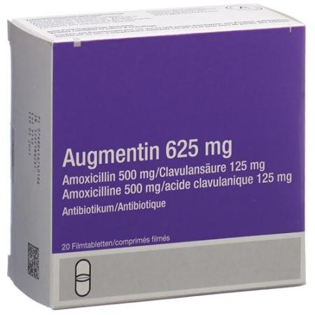 Augmentin film tablet 625 mg adults 20 pcs - PrimeCare Global