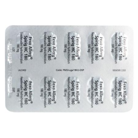 FEXO ALLERG Spirig HC film-coated tablets 180 mg - PrimeCare Global
