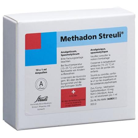 Methadone Streuli Inj L&ouml;s 10 mg/ml 10 Amp 1 ml - PrimeCare Global