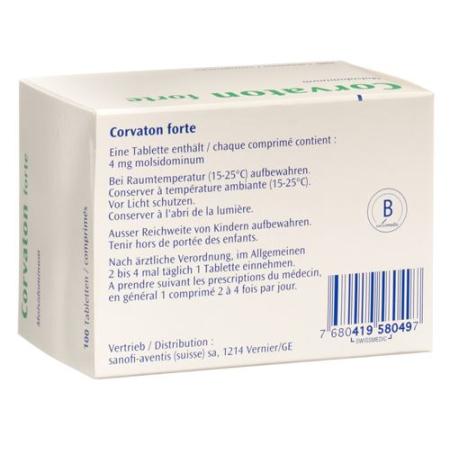 Corvaton forte Tabl 4 mg 100 pcs - PrimeCare Global