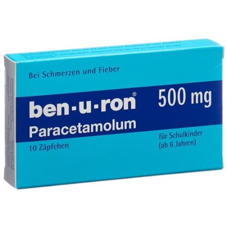 Ben-u-ron Supp 500 mg child 10 pcs - PrimeCare Global