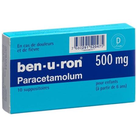 Ben-u-ron Supp 500 mg child 10 pcs - PrimeCare Global