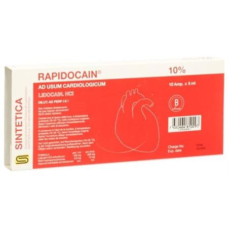 Rapidocaine Cardio 10% 500mg/5ml 10amp 5ml - PrimeCare Global