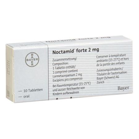 Noctamid Forte 2 mg 10 tablets - PrimeCare Global