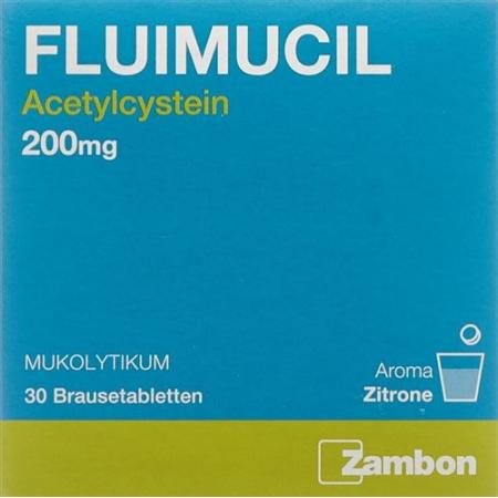 Fluimucil Brausetable 200 mg adults citron 30 pcs - PrimeCare Global