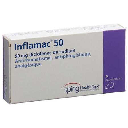 Inflamac Supp 50 mg 10 pcs - PrimeCare Global