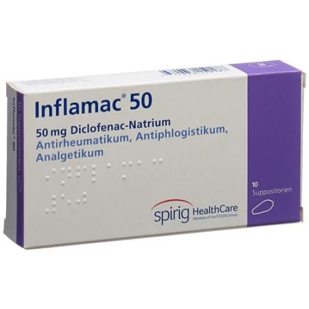 Inflamac Supp 50 mg 10 pcs - PrimeCare Global