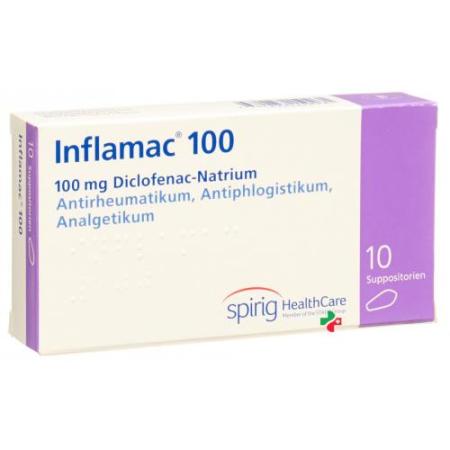Inflamac Zäpfchen 100mg 10 Stück - PrimeCare Global