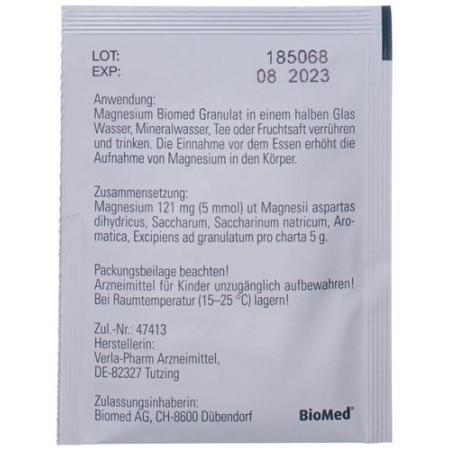 Magnesium Biomed granules bag 50 pcs - PrimeCare Global