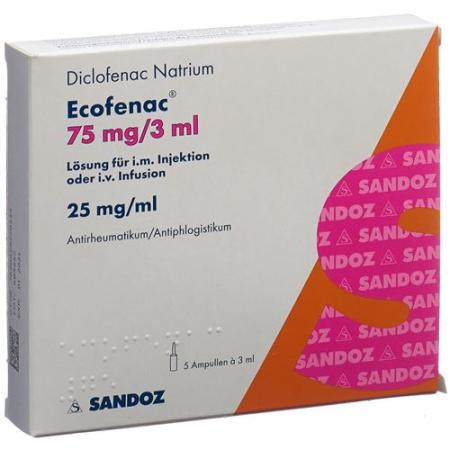 Ecofenac Inj Inf Prep 75mg/3ml 5amp 3ml - PrimeCare Global