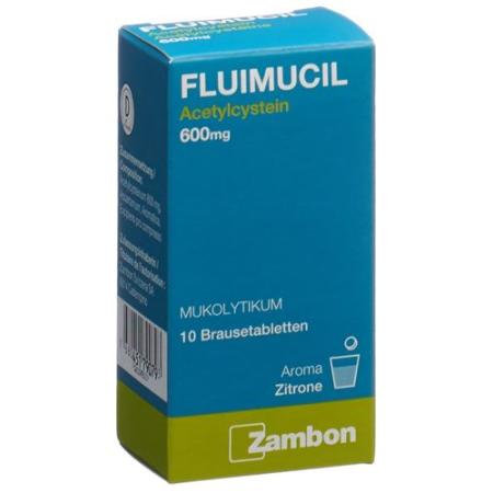 Fluimucil effervescent tabletse 600 mg adults citron (D) 10 pcs - PrimeCare Global