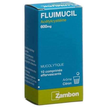 Fluimucil effervescent tabletse 600 mg adults citron (D) 10 pcs - PrimeCare Global
