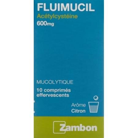Fluimucil effervescent tabletse 600 mg adults citron (D) 10 pcs - PrimeCare Global