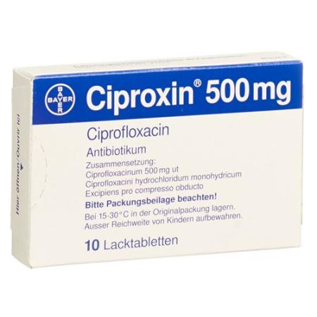 Ciproxin Filmtablet 500 mg 10 pcs - PrimeCare Global