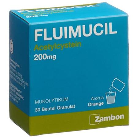 Fluimucil Gran 200 mg adult (D) bag 30 pcs - PrimeCare Global