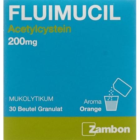 Fluimucil Gran 200 mg adult (D) bag 30 pcs - PrimeCare Global