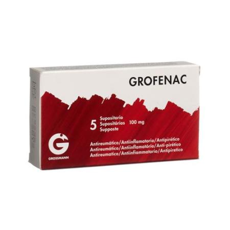 Grofenac Supp 100 mg 5 pcs - PrimeCare Global