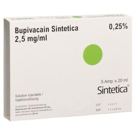 Bupivacain 0.25% 5 ml 10 Ampullen - PrimeCare Global
