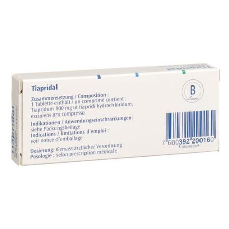 Tiapridal Tabl 100 mg 50 pcs - PrimeCare Global