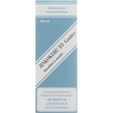 Zinkokehl Drops D 3 Fl 100 ml - PrimeCare Global