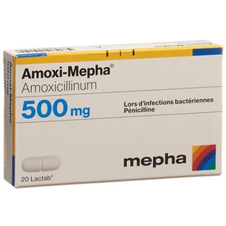 Amoxi-Mepha Lactab 500 mg 20 pcs - PrimeCare Global