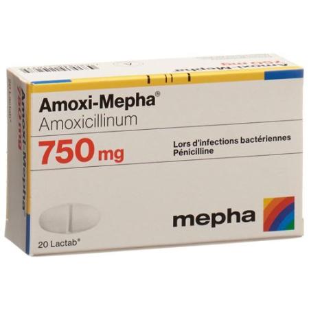 Amoxi-Mepha Lactab 750 mg 20 pcs - PrimeCare Global