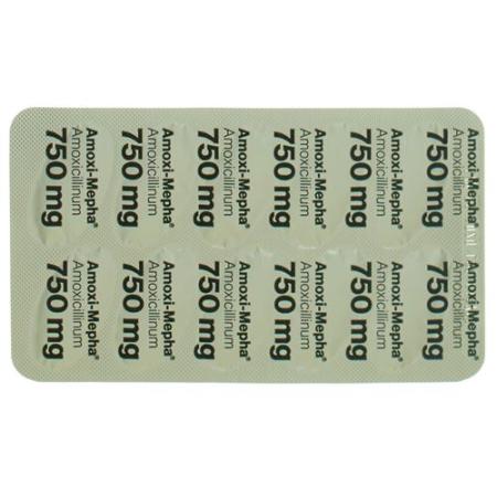 Amoxi-Mepha Lactab 750 mg 20 pcs - PrimeCare Global