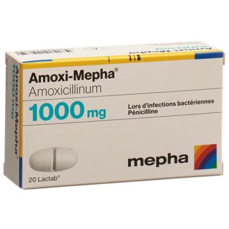 Amoxi-Mepha Lactab 1000 mg 20 pcs - PrimeCare Global
