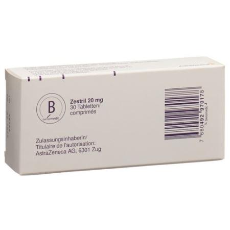 Zestril Tabl 20 mg 100 pcs - PrimeCare Global
