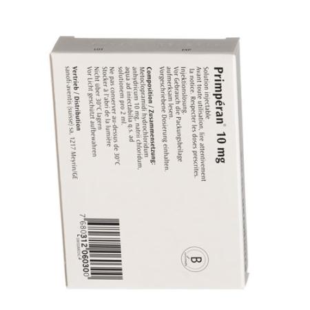 Primperan Inj L&ouml;s 10 mg/2ml i.m./i.v. 6 amps 2ml - PrimeCare Global