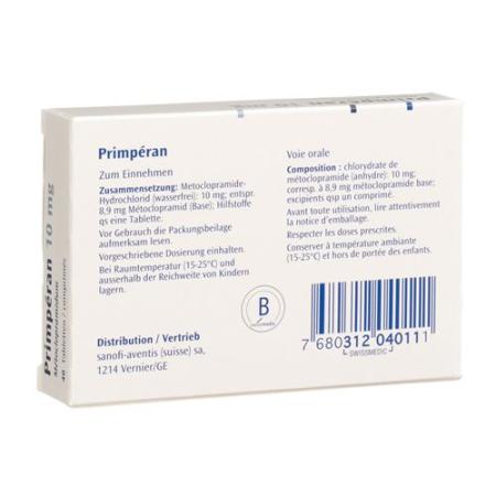 Primperan Tabl 10 mg 40 pcs - PrimeCare Global