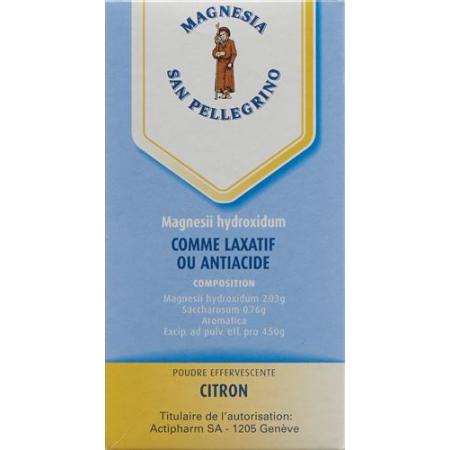 Magnesia San Pellegrino Effervescent Plv lemon 125 g - PrimeCare Global