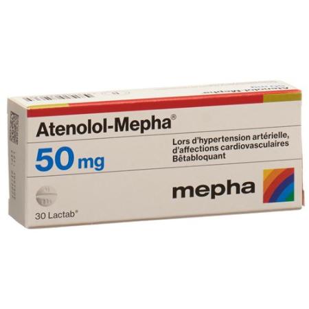 Atenolol-Mepha Lactab 50 mg 30 pcs - PrimeCare Global
