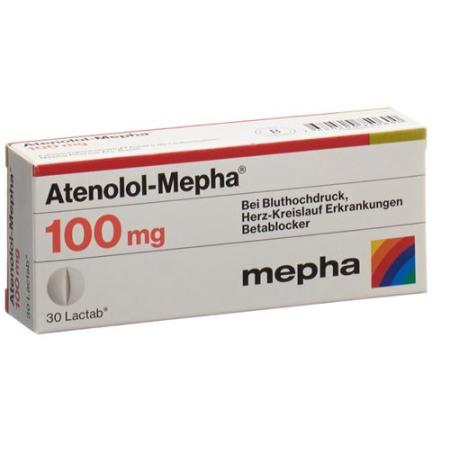 Atenolol-Mepha Lactab 100 mg 30 pcs - PrimeCare Global