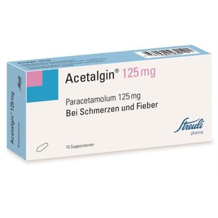 Acetalgin Supp 125 mg 10 pcs - PrimeCare Global