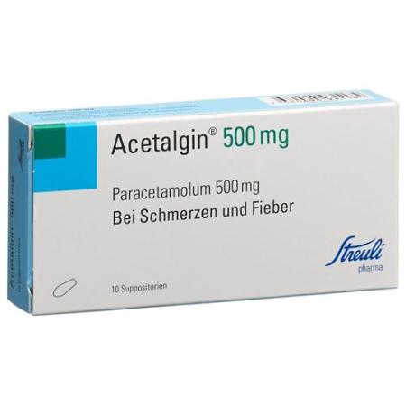 Acetalgin Supp 500 mg 10 pcs - PrimeCare Global