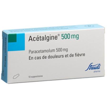 Acetalgin Supp 500 mg 10 pcs - PrimeCare Global