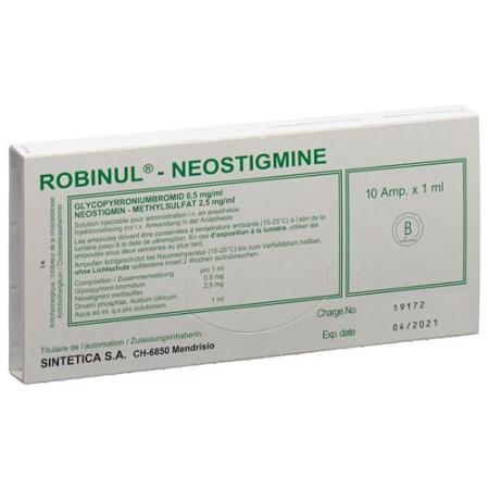 Robinul-Neostigmine Inj L&ouml;s 10 Amp 1 ml - PrimeCare Global